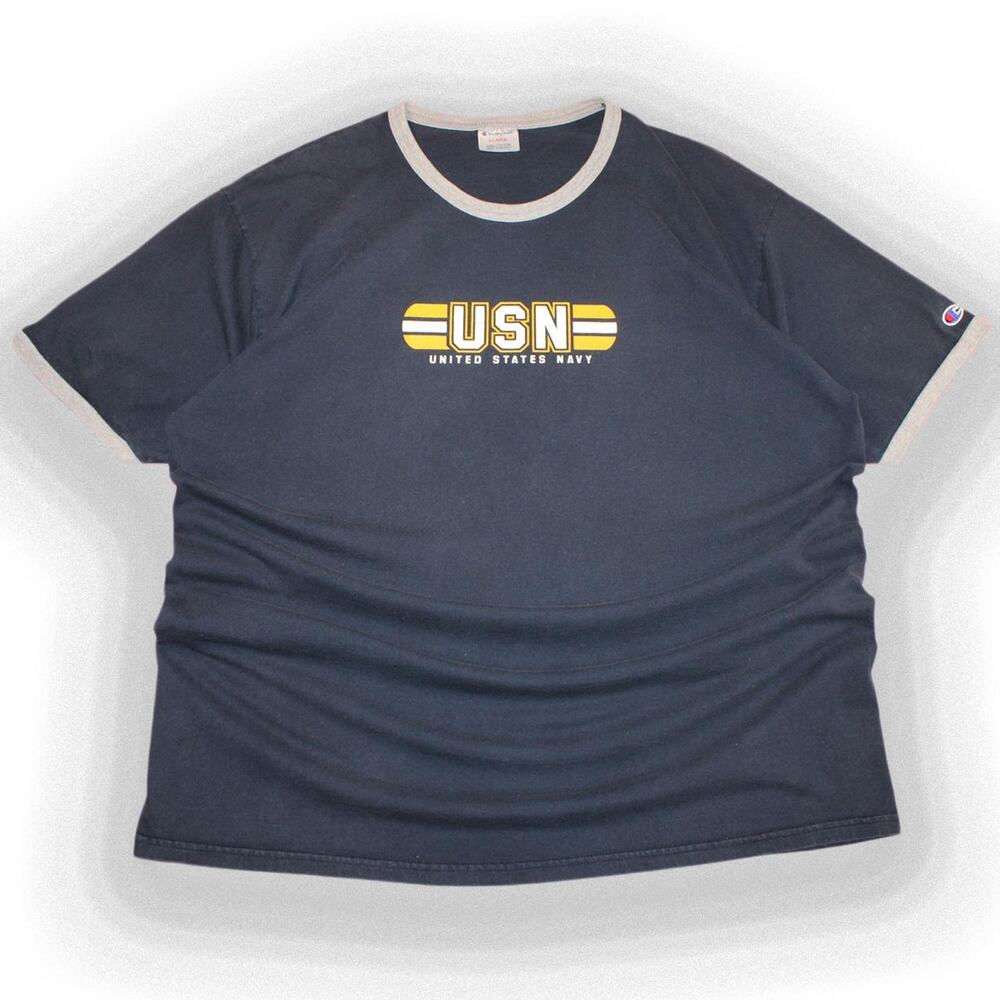 Vintage‎ 90's Champion Gray Ringer Graphic Tee
